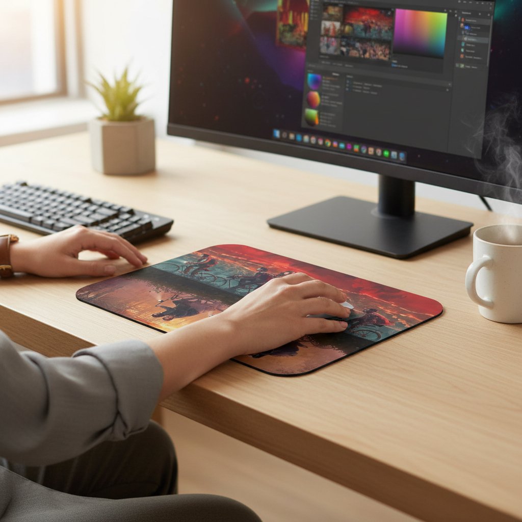YAADIVA Stranger Things Printed Mouse Pad for Gaming, Study & Office | Smooth Surface Mousepad | Size 19cm / 22cm - Image 3