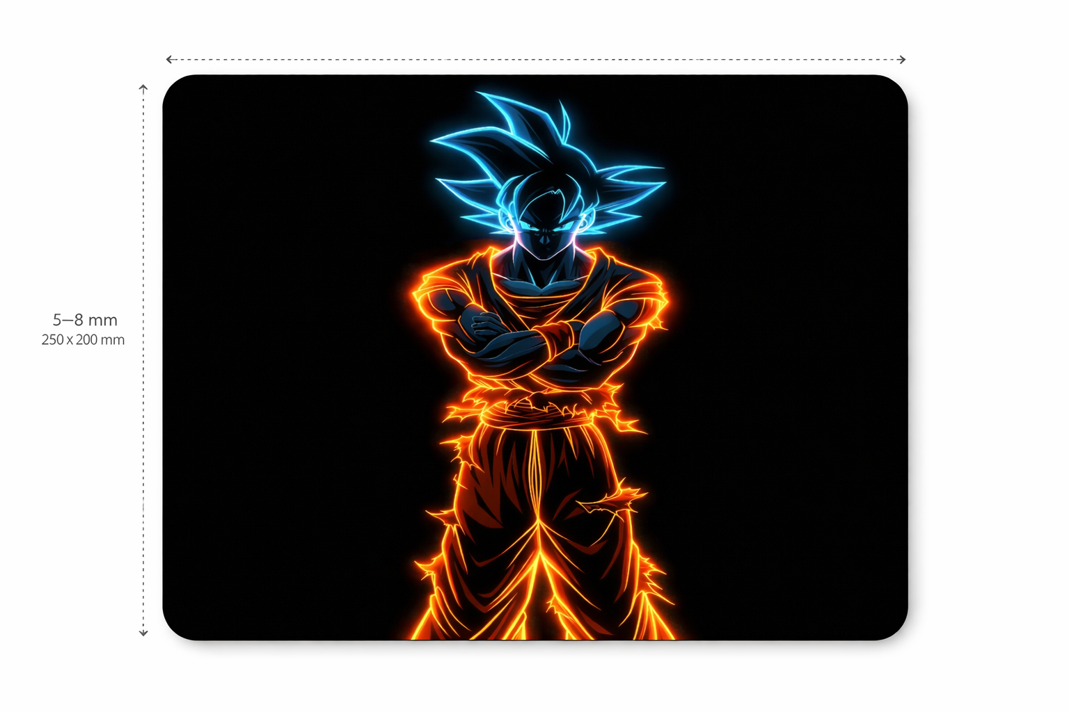 YAADIVA GOKU Printed Mouse Pad for Gaming, Study & Office | Smooth Surface Mousepad | Size 19cm / 22cm
