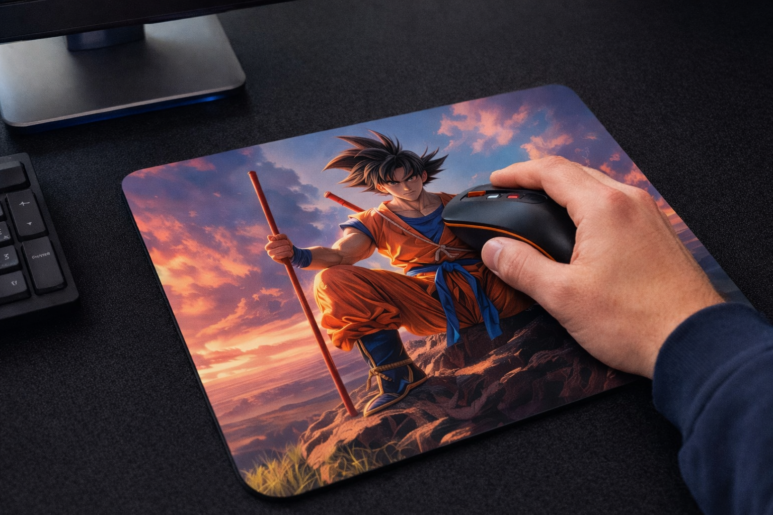 YAADIVA GOKU Printed Mouse Pad for Gaming, Study & Office | Smooth Surface Mousepad | Size 19cm / 22cm - Image 2