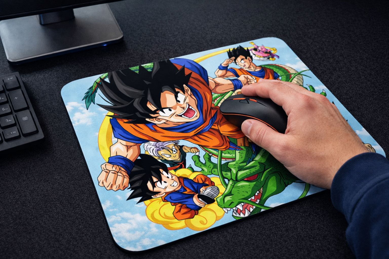 YAADIVA GOKU Printed Mouse Pad for Gaming, Study & Office | Smooth Surface Mousepad | Size 19cm / 22cm - Image 2
