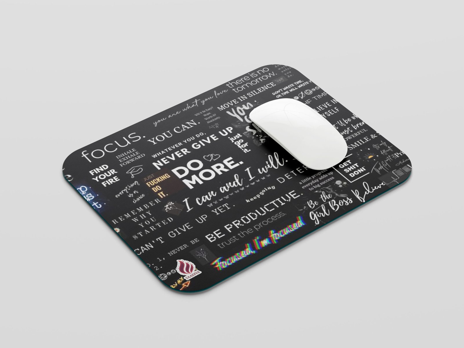 YAADIVA Motivational Printed Mouse Pad for Gaming, Study & Office | Smooth Surface Mousepad | Size 19cm / 22cm - Image 3