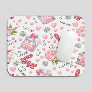 YAADIVA Valentine Gift Mousepad for Boys & Girls | Romantic Couple Mouse Pad with Anti-Slip Rubber Base | 3mm Thick Smooth Surface | 19cm & 23cm Desk Accessory for Him & Her