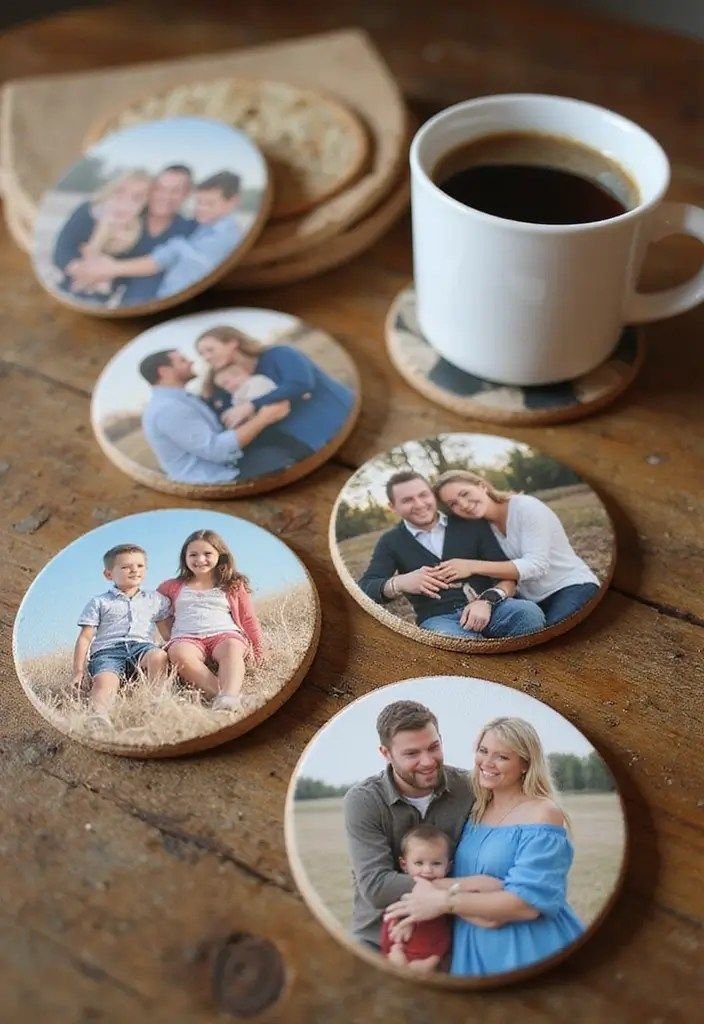 Customised Coasters Set of 6 Round or Square(3.75 Inch) – Personalised Photo / Logo Print (Read Short Description) - Image 3