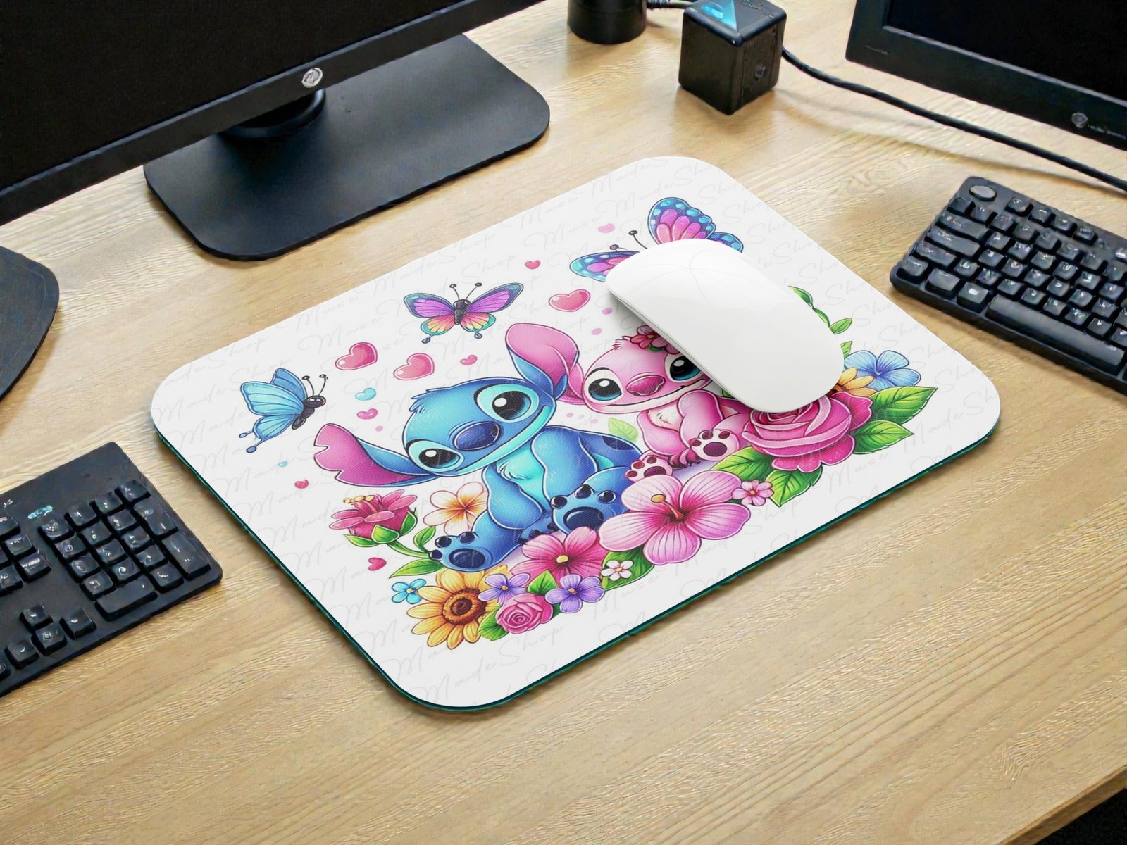 Cute Cartoon Couple Mouse Pad | Love Theme Printed Mousepad | Smooth Surface | Non-Slip Rubber Base | Gift for Girlfriend Boyfriend | 19x23 cm - Image 3