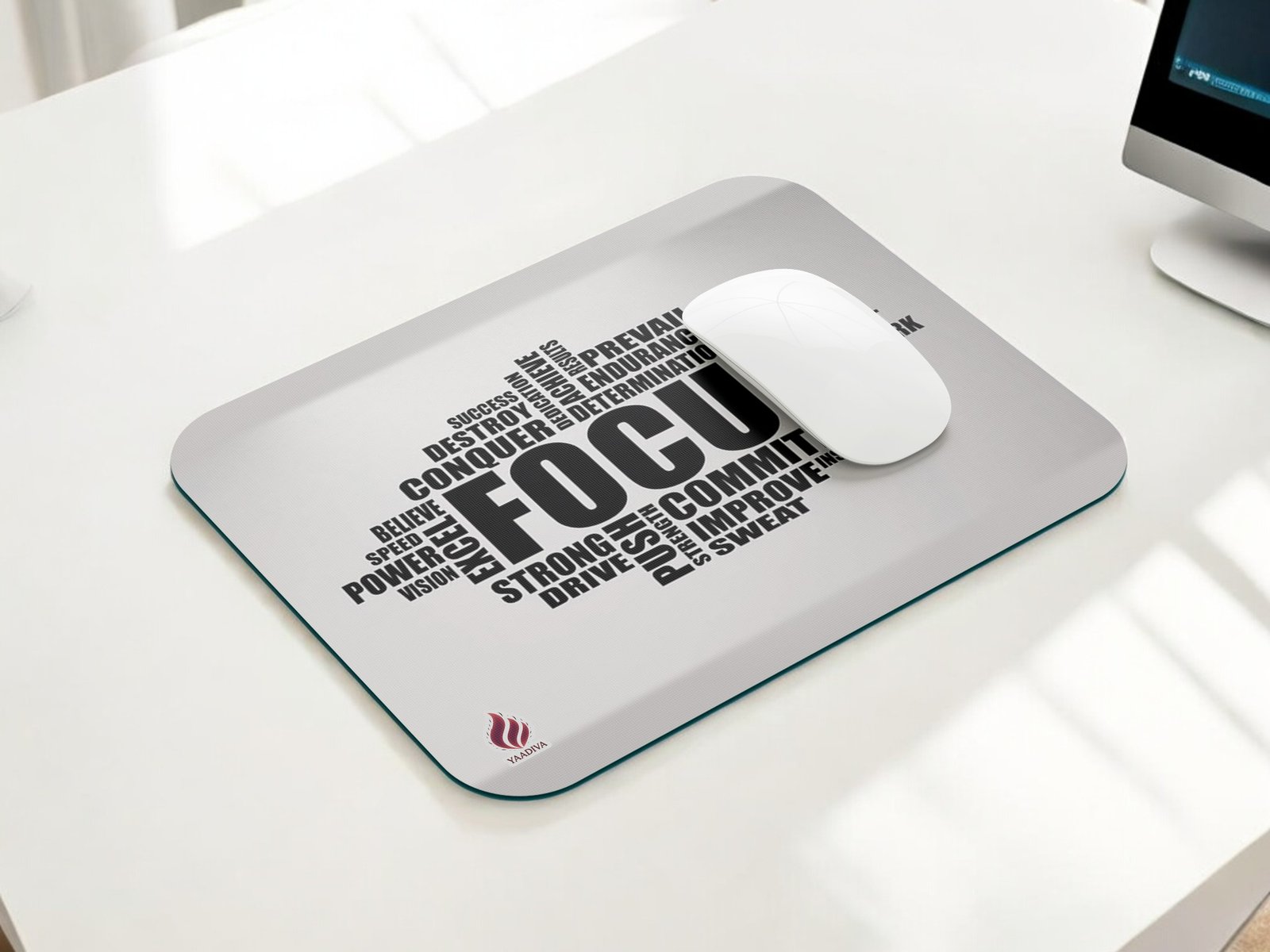 YAADIVA Motivational Printed Mouse Pad for Gaming, Study & Office | Smooth Surface Mousepad | Size 19cm / 22cm - Image 2