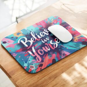 YAADIVA Motivational Printed Mouse Pad for Gaming, Study & Office | Smooth Surface Mousepad | Size 19cm / 22cm