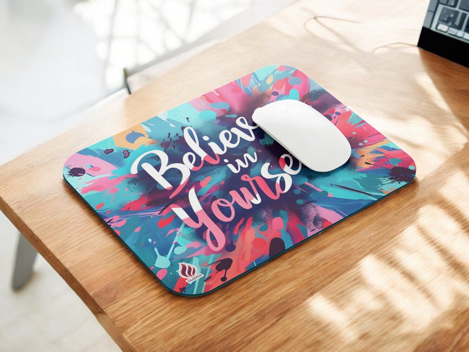 YAADIVA Motivational Printed Mouse Pad for Gaming, Study & Office | Smooth Surface Mousepad | Size 19cm / 22cm