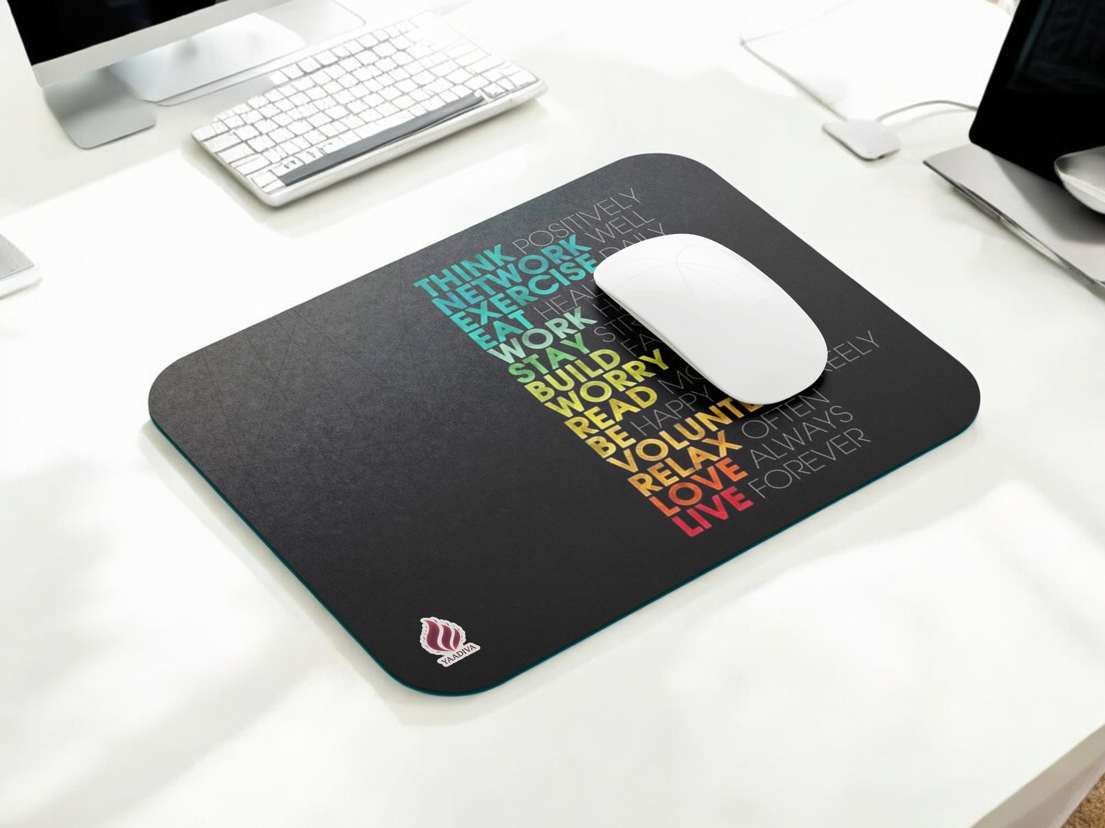 YAADIVA Motivational Printed Mouse Pad for Gaming, Study & Office | Smooth Surface Mousepad | Size 19cm / 22cm