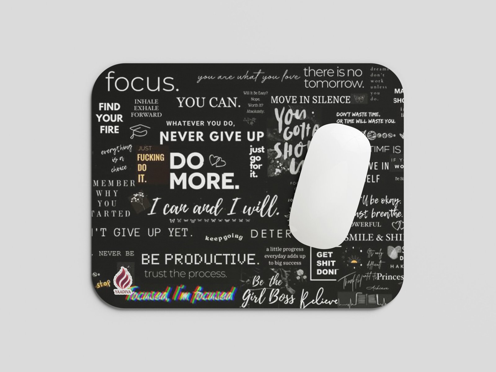 YAADIVA Motivational Printed Mouse Pad for Gaming, Study & Office | Smooth Surface Mousepad | Size 19cm / 22cm - Image 2