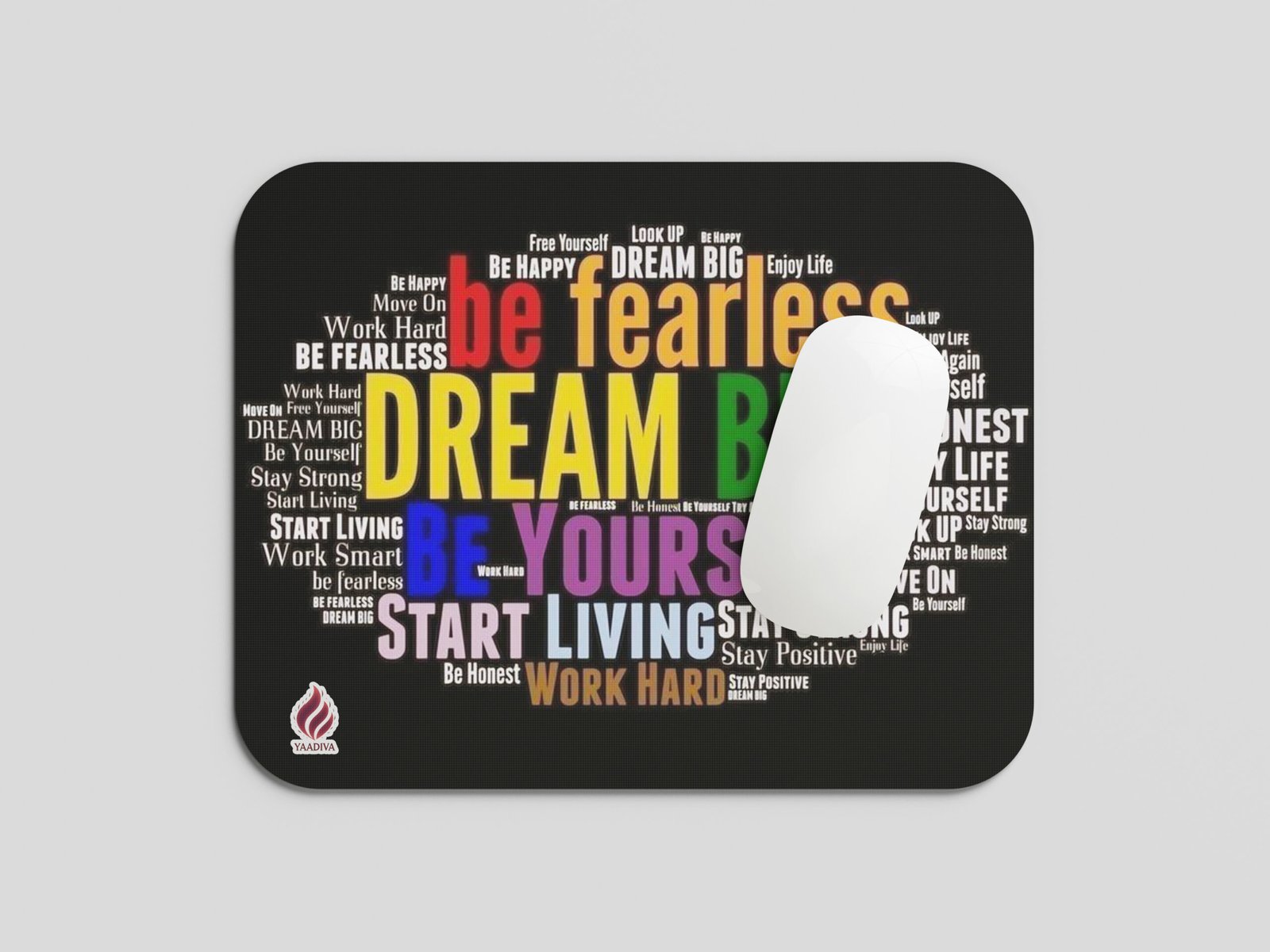 YAADIVA Motivational Printed Mouse Pad for Gaming, Study & Office | Smooth Surface Mousepad | Size 19cm / 22cm - Image 2