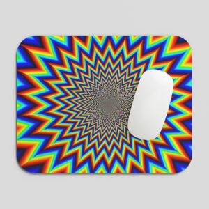 Abstract Optical Illusion Mousepad | Black & White 3D Hypnotic Design | Non-Slip Rubber Base, Smooth Surface | Gaming & Office Desk Mouse Pad