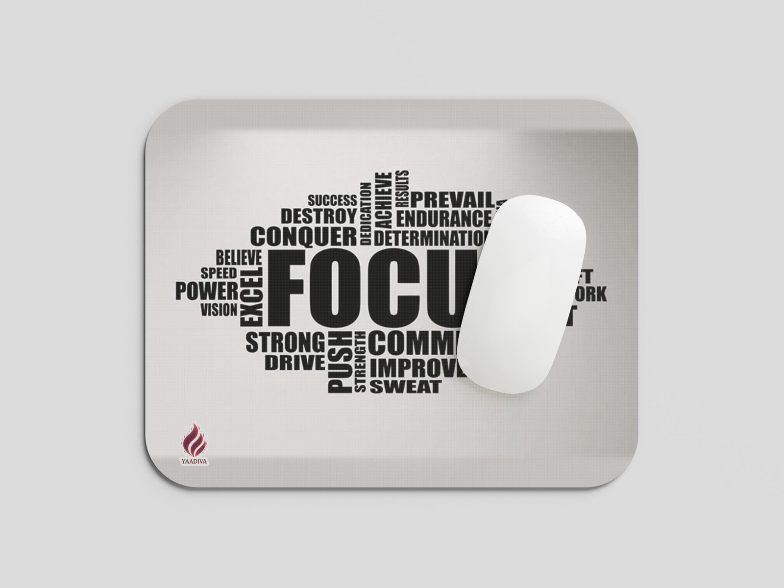 YAADIVA Motivational Printed Mouse Pad for Gaming, Study & Office | Smooth Surface Mousepad | Size 19cm / 22cm