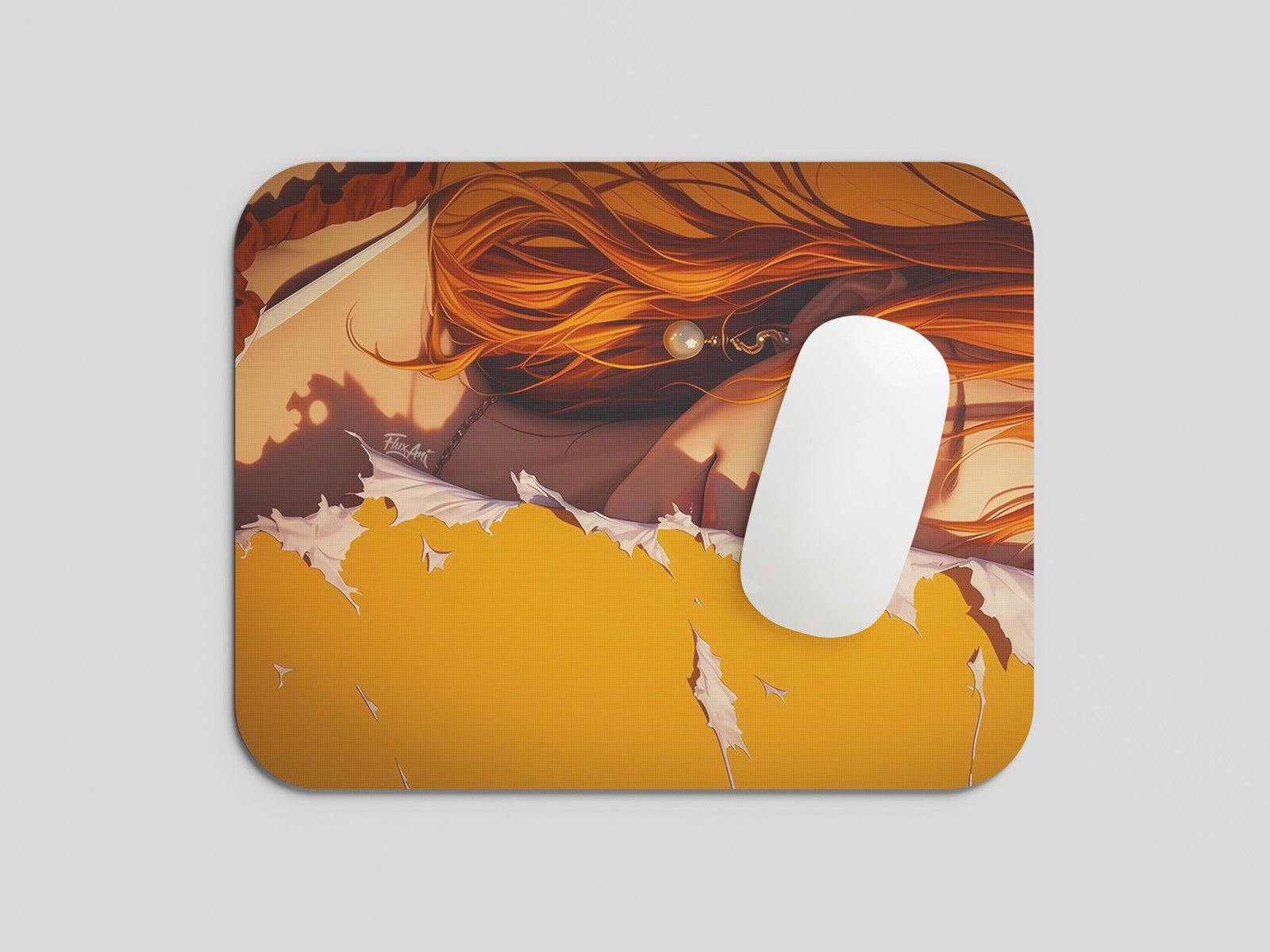 Anime Girl Portrait Printed Gaming Mouse Pad | 7.5 x 9 Inch (19 x 23 cm) | Non-Slip Rubber Base | Smooth Surface Mousepad for Laptop & PC - Image 3