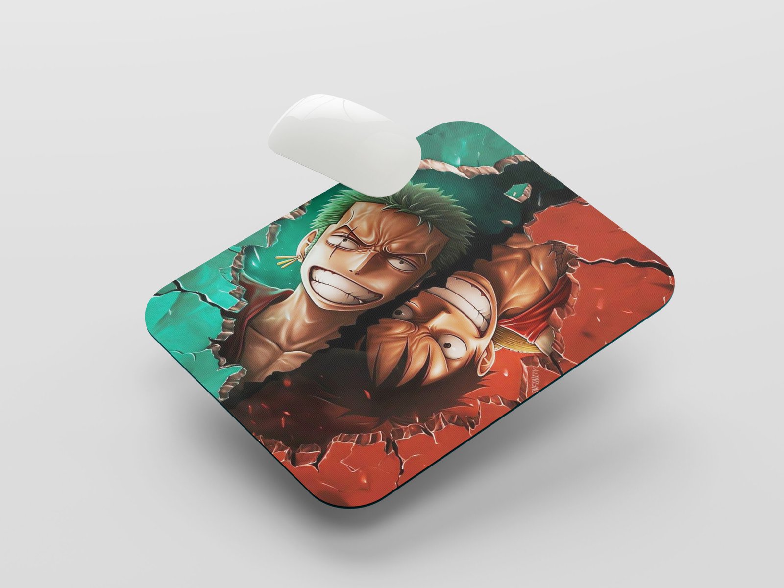 Anime Pirate Duo Printed Gaming Mouse Pad | Large Size Non-Slip Rubber Base | Smooth Surface Mousepad for Laptop & PC - Image 2