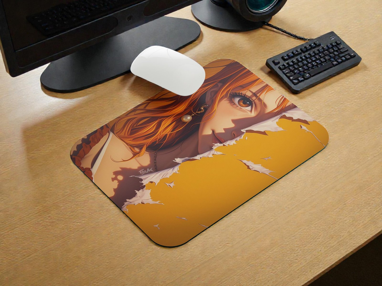 Anime Girl Portrait Printed Gaming Mouse Pad | 7.5 x 9 Inch (19 x 23 cm) | Non-Slip Rubber Base | Smooth Surface Mousepad for Laptop & PC - Image 2