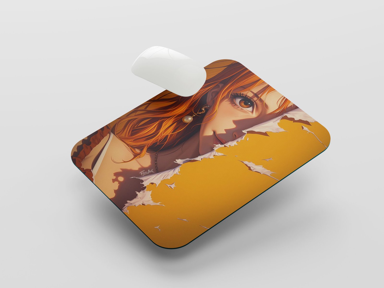 Anime Girl Portrait Printed Gaming Mouse Pad | 7.5 x 9 Inch (19 x 23 cm) | Non-Slip Rubber Base | Smooth Surface Mousepad for Laptop & PC