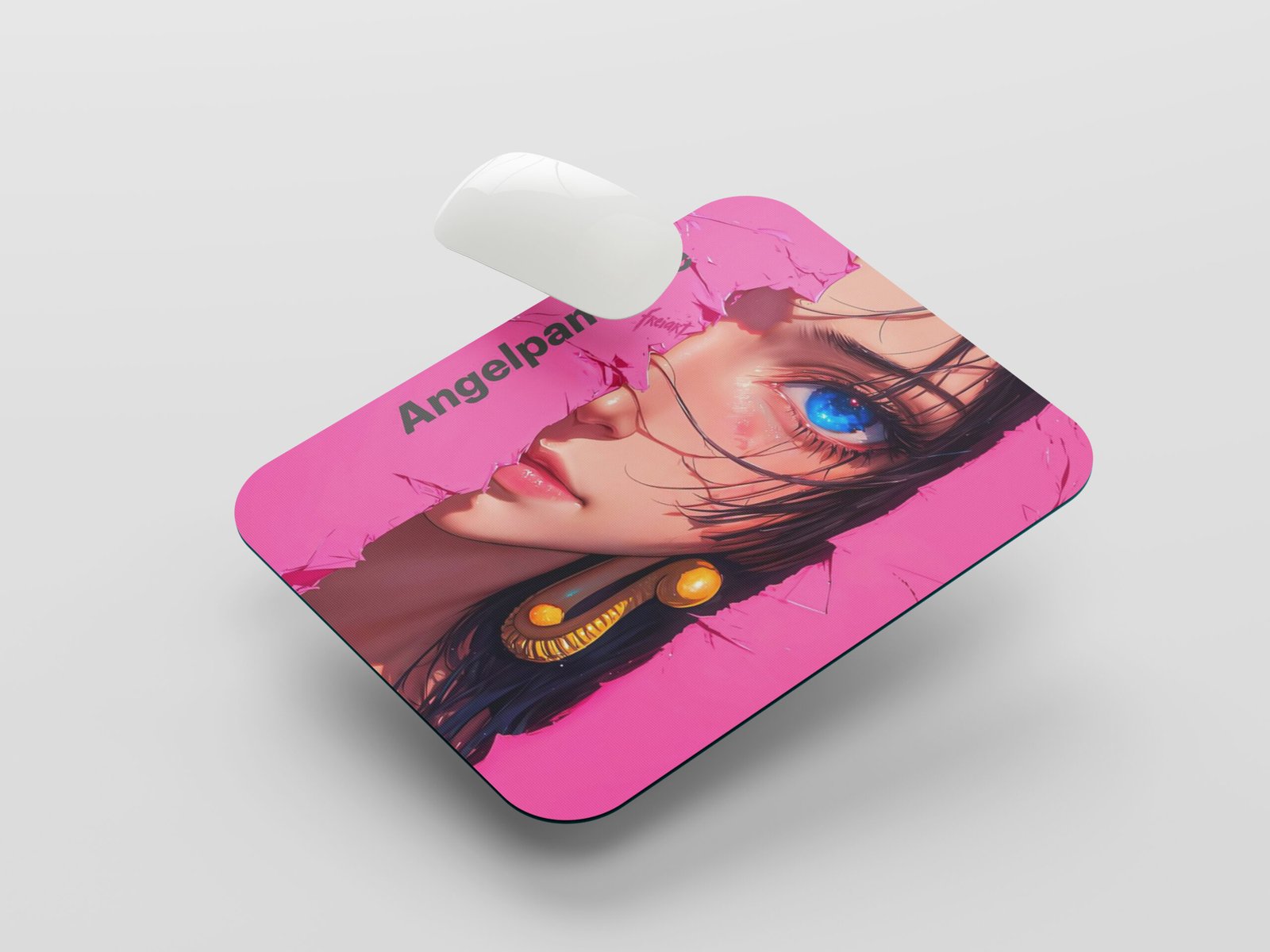Anime Girl Angel Art Printed Gaming Mouse Pad | 7.5 x 9 Inch (19 x 23 cm) | Non-Slip Rubber Base | Smooth Surface Mousepad for Laptop & PC