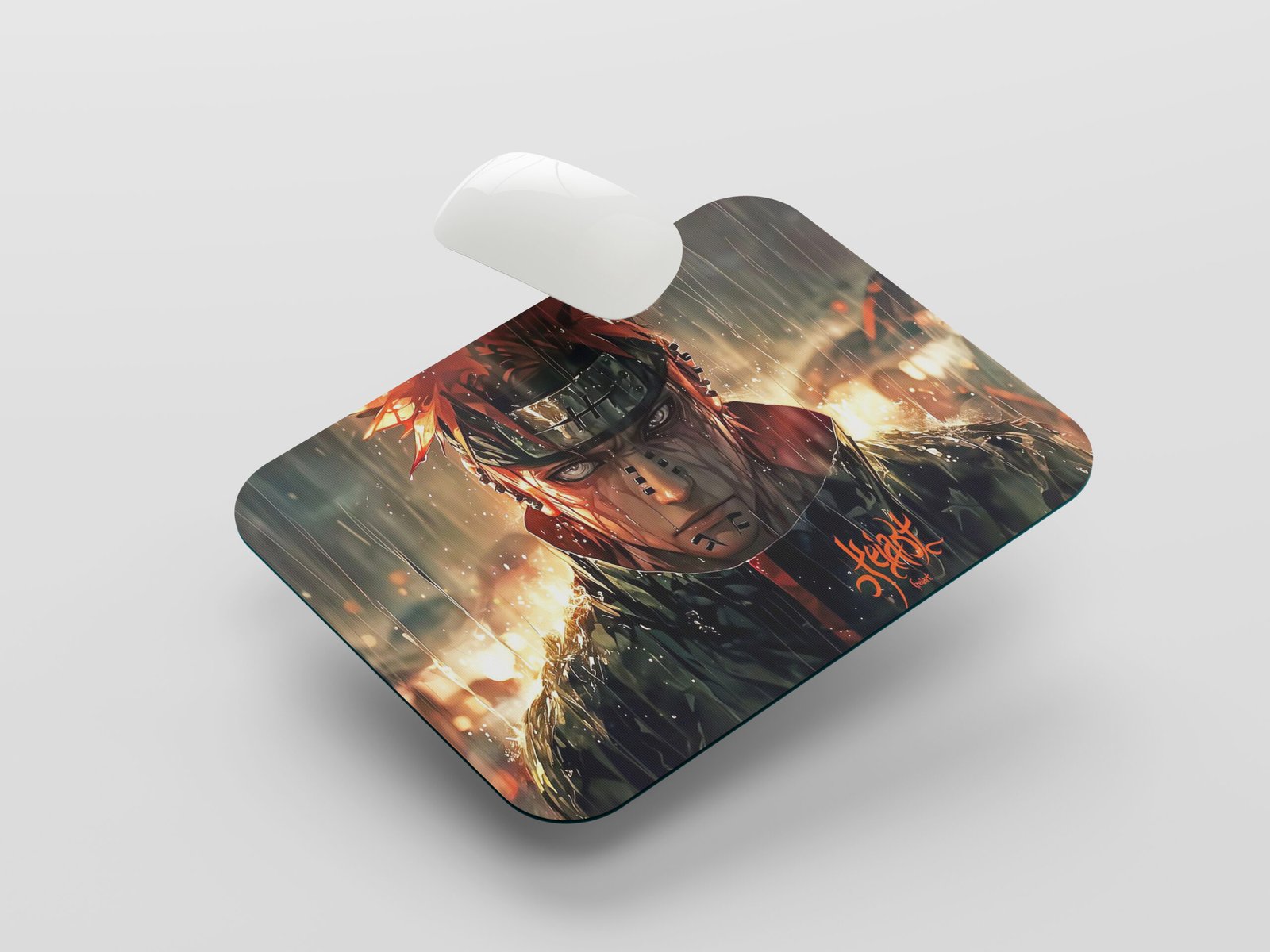 Anime Warrior Intense Face Art Printed Gaming Mouse Pad | 7.5 x 9 Inch (19 x 23 cm) | Non-Slip Rubber Base | Smooth Surface Mousepad for Laptop & PC - Image 3