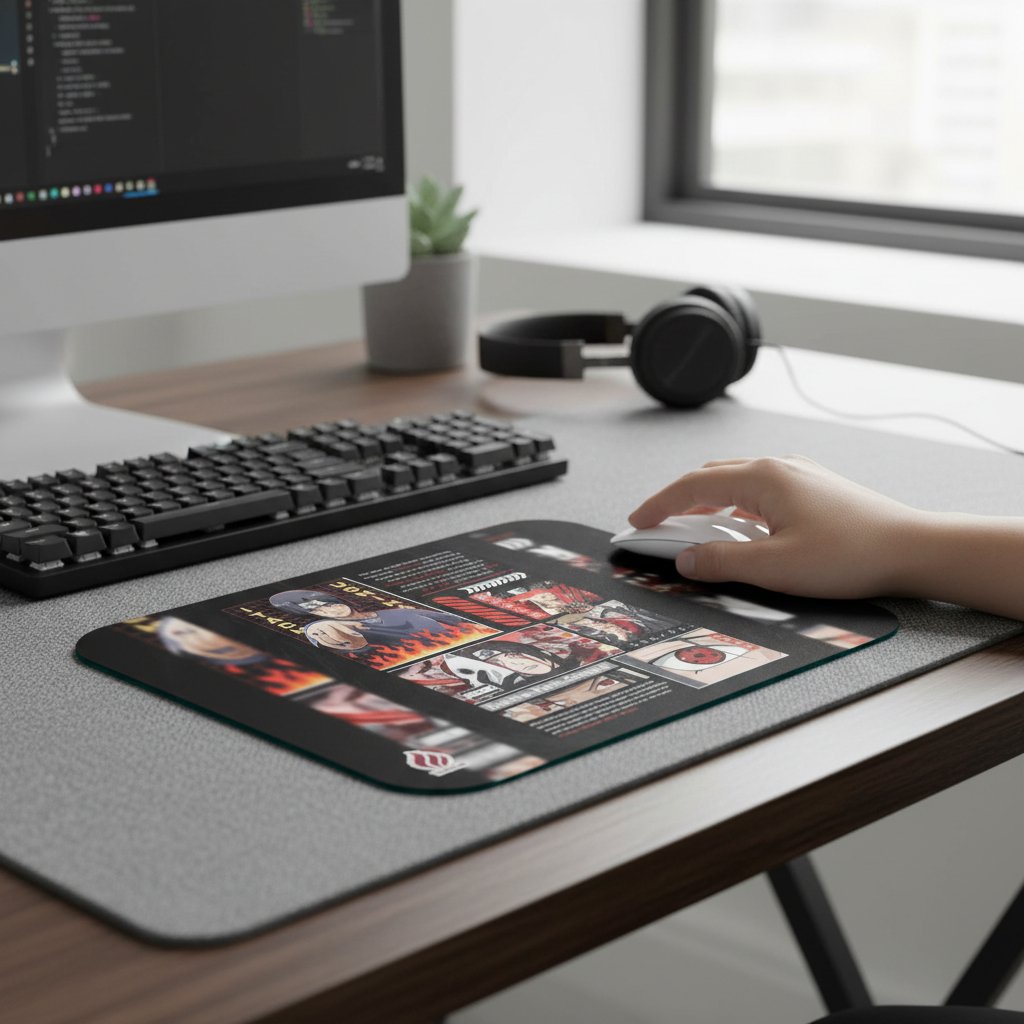 YAADIVA Itachi Anime Printed Mouse Pad for Gaming, Study & Office | Smooth Surface Mousepad | Size 19cm / 22cm - Image 3