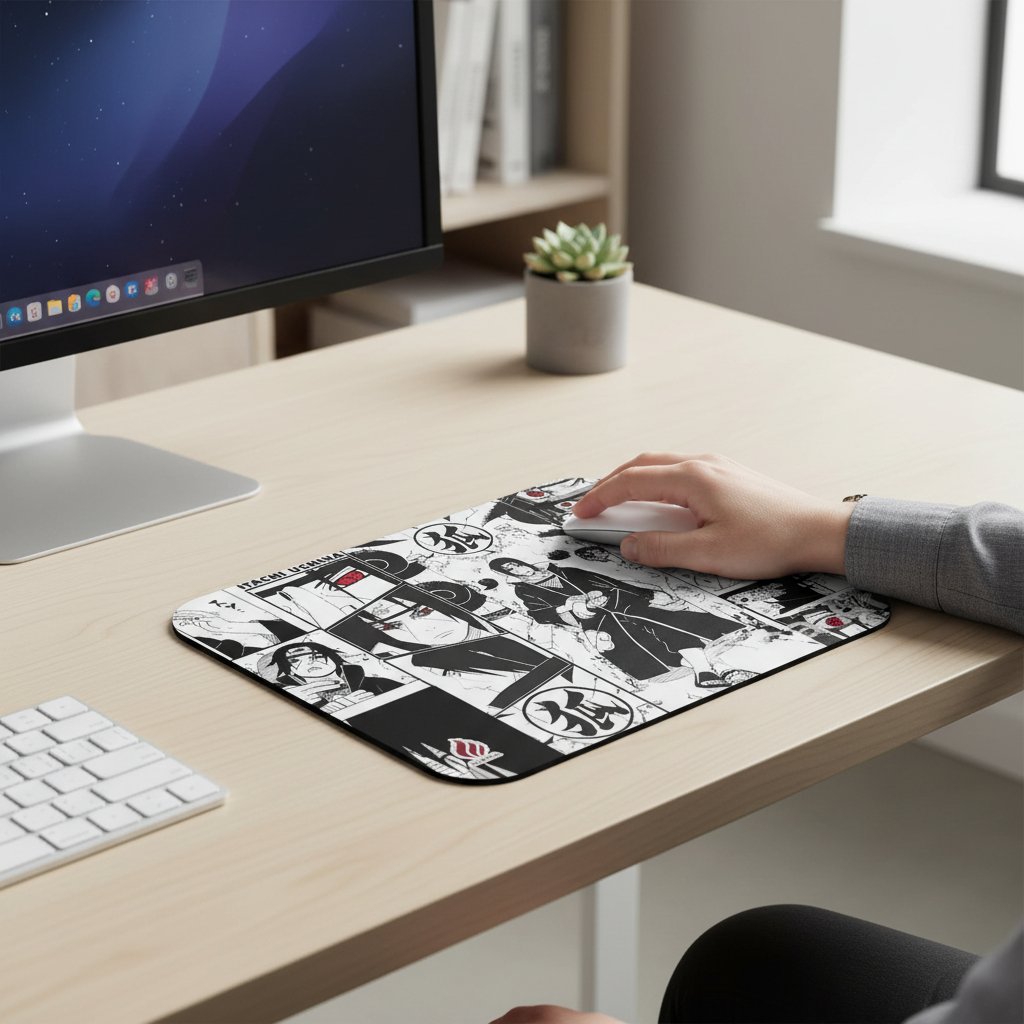 YAADIVA Itachi Anime Printed Mouse Pad for Gaming, Study & Office | Smooth Surface Mousepad | Size 19cm / 22cm - Image 3