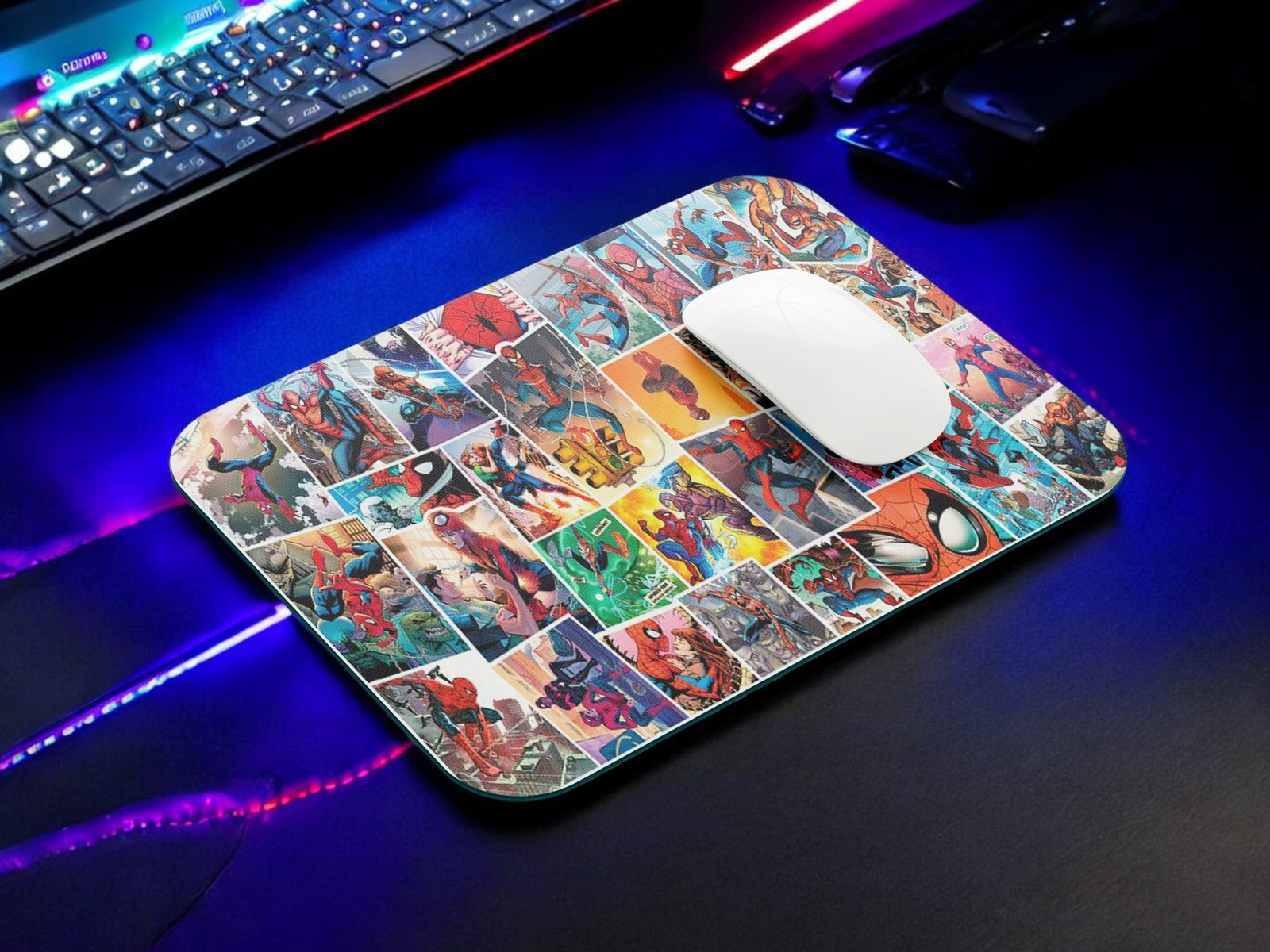 YAADIVA Spiderman Printed Mouse Pad for Gaming, Study & Office | Smooth Surface Mousepad | Size 19cm / 22cm