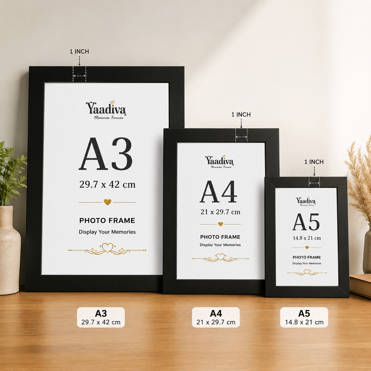 Custom Photo Frame A3 A4 A5 | Personalized Picture Frame for Anniversary, Birthday, Corporate Gifts, Certificates & Memories (Read Short Decription)