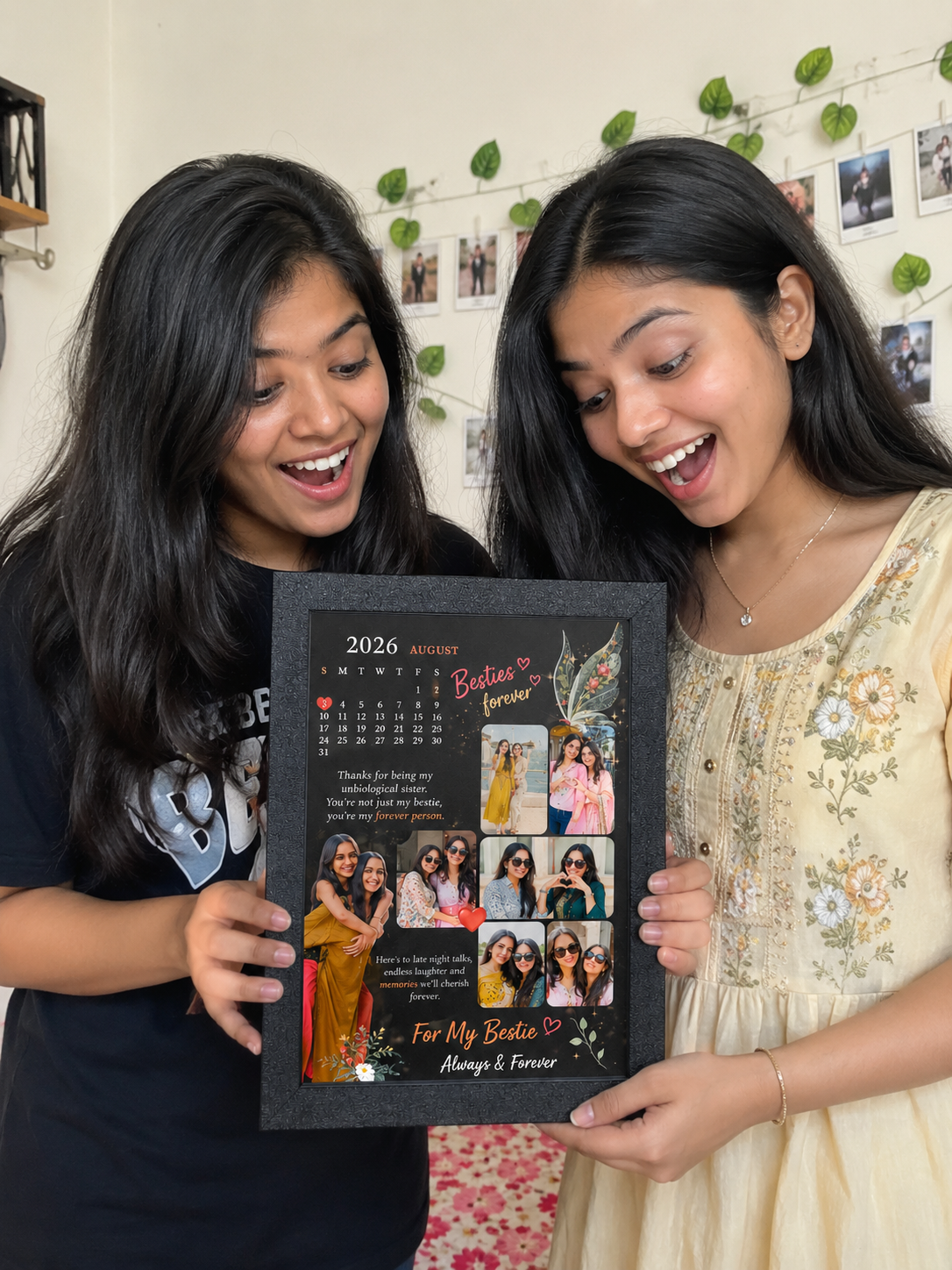 Personalized Best Friend Photo Frame | Custom BFF, Sister & Bestie Gift | A4,A3,A3+ - Image 3