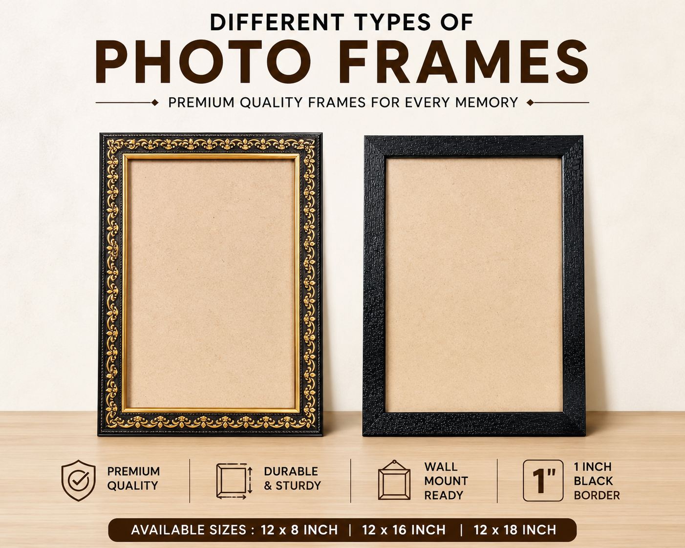 Personalized Photo Frame | Friends, Couple, Solo Gift | 12x8, 12x16 & 12x18 | Design 3A | Yaadiva - Image 3