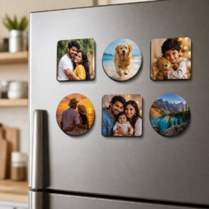Personalized MDF Fridge Magnet | Custom Photo Magnet 3.75 Inch | Premium Gift for Home & Kitchen | MOQ 2 Pieces