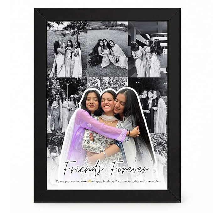 Personalized Photo Frame | Friends, Couple, Solo Gift | 12x8, 12x16 & 12x18 | Design 3A | Yaadiva