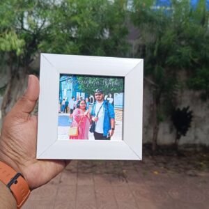 Yaadiva Personalized Mini Photo Frame 4x4 Inch | Custom Picture Frame for Birthday Gift, Anniversary, Him, Her, Couple & Best Friend