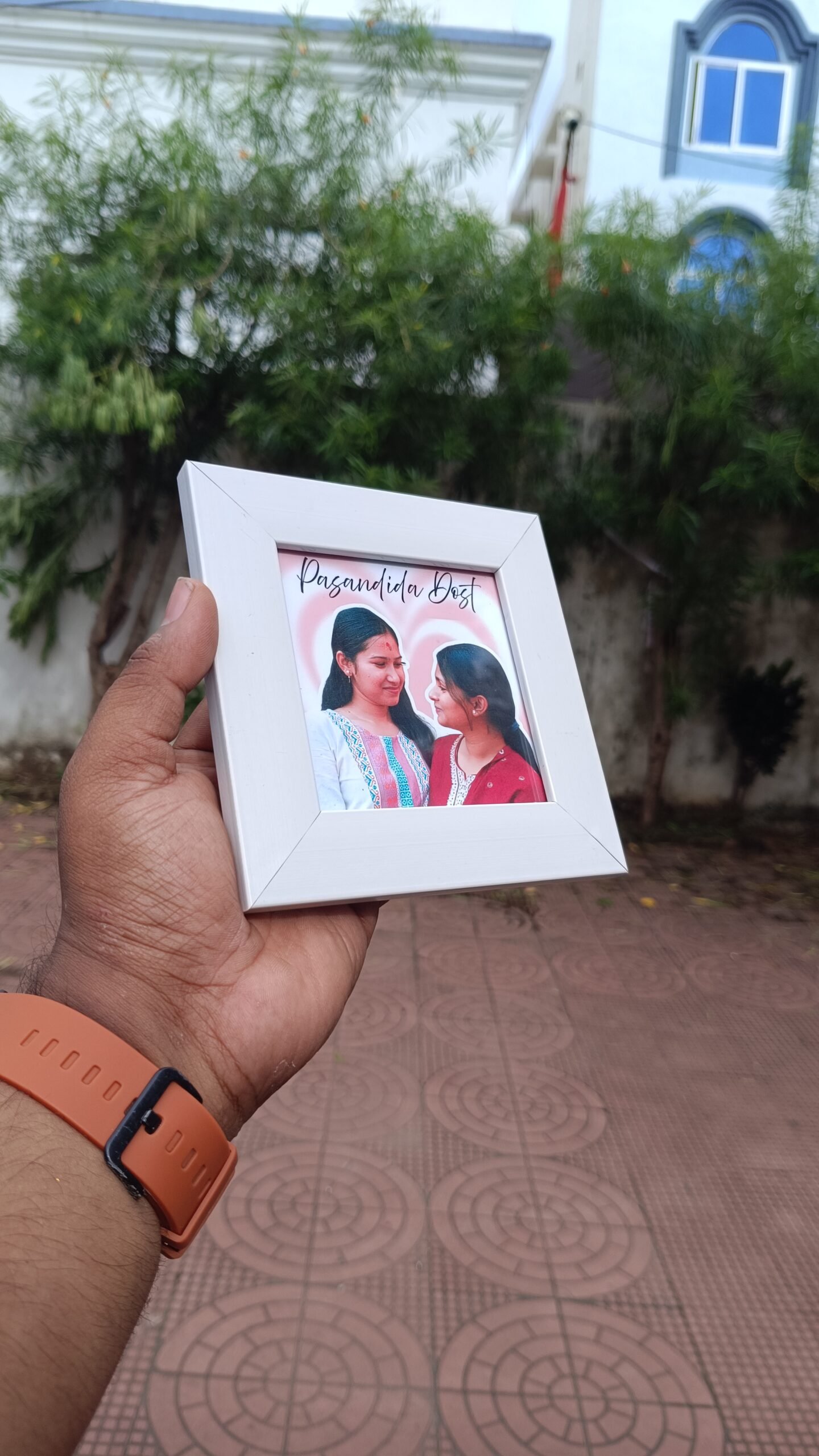 Yaadiva Personalized Mini Photo Frame 4x4 Inch | Custom Picture Frame for Birthday Gift, Anniversary, Him, Her, Couple & Best Friend - Image 2