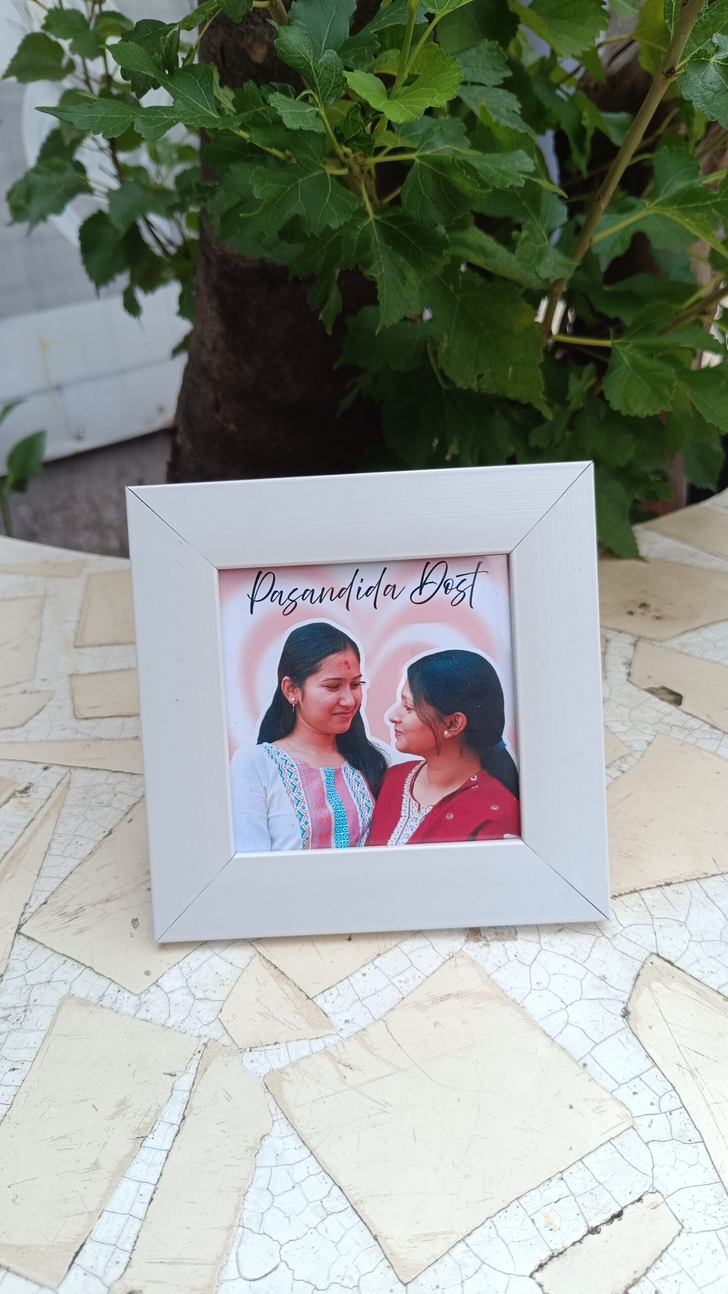 Yaadiva Personalized Mini Photo Frame 4x4 Inch | Custom Picture Frame for Birthday Gift, Anniversary, Him, Her, Couple & Best Friend - Image 3