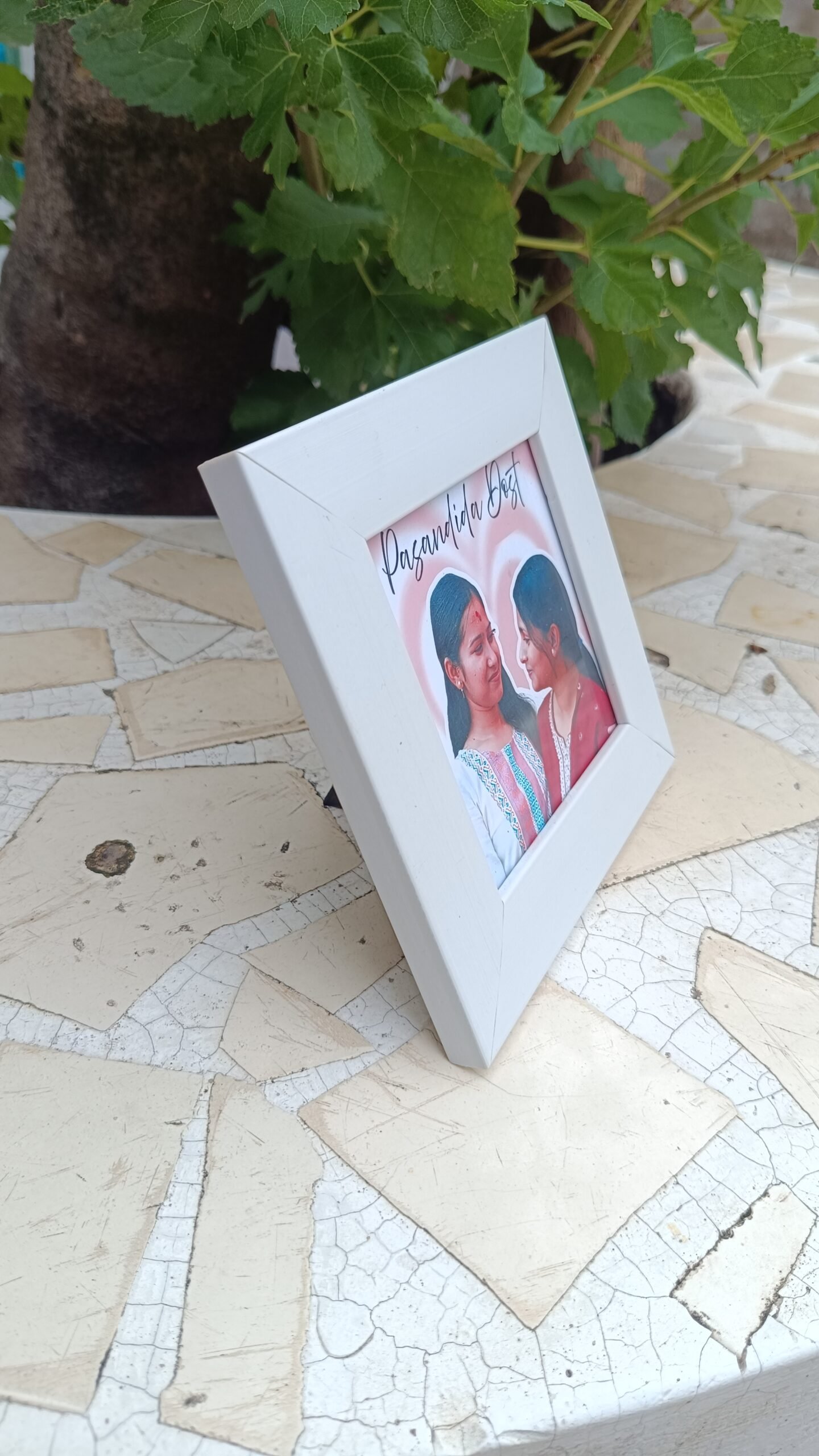 Yaadiva Personalized Mini Photo Frame 4x4 Inch | Custom Picture Frame for Birthday Gift, Anniversary, Him, Her, Couple & Best Friend - Image 4