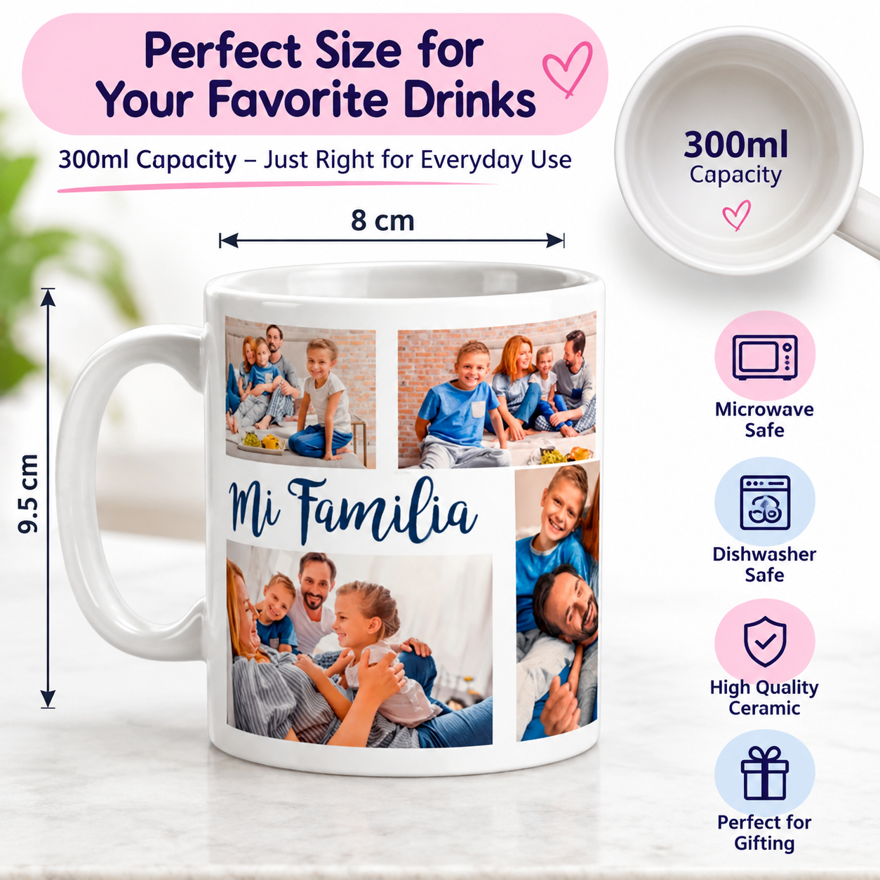 Custom Printed Photo Mug | Personalized Coffee & Tea Mug | 300ml Ceramic Mug | Custom Gift for Birthday, Anniversary & Special Occasions