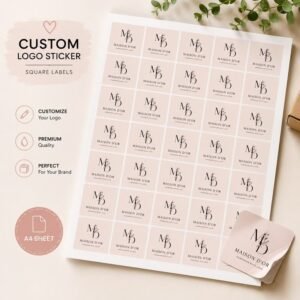 Custom Brand Stickers – Self Adhesive | Logo & Business Branding – Yaadiva