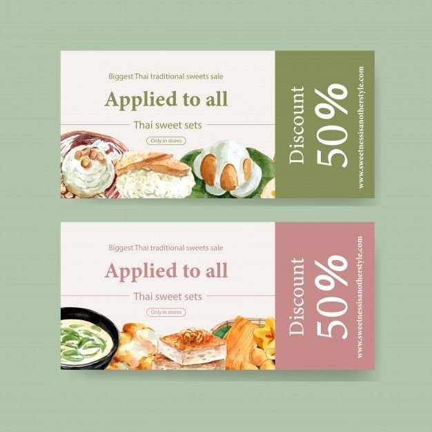 Custom Coupon Card (60ps Pack) | 10cm x 4cm | Promotional Discount & Loyalty Cards