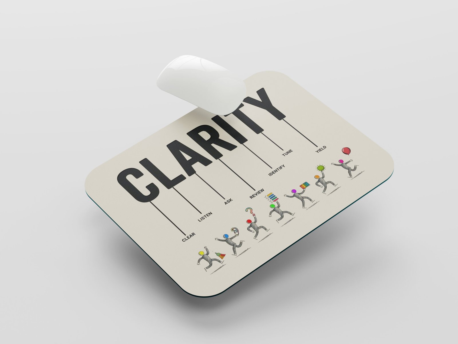 CLARITY Motivation Mouse Pad | Inspirational Self Growth & Positive Thinking Desk Mat