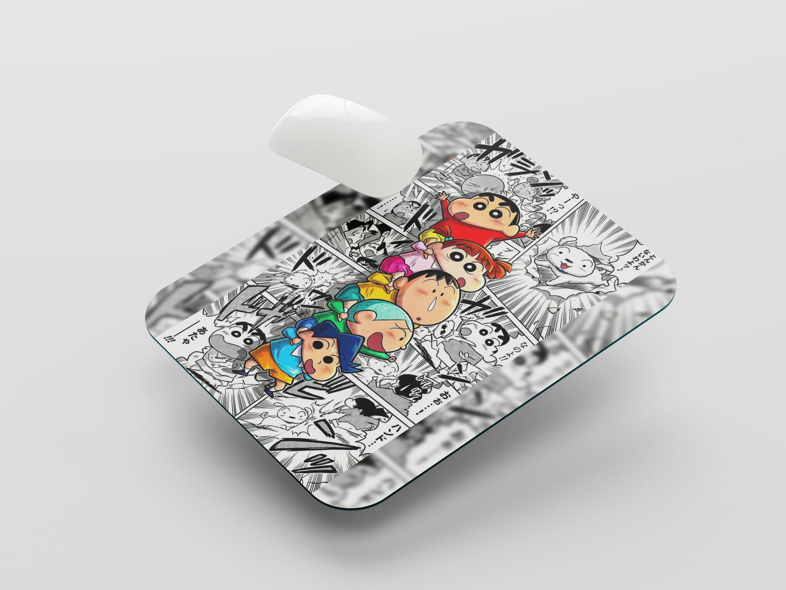 Shinchan Manga Style Mouse Pad | Colorful Cartoon Comic Design Desk Mat for Fans