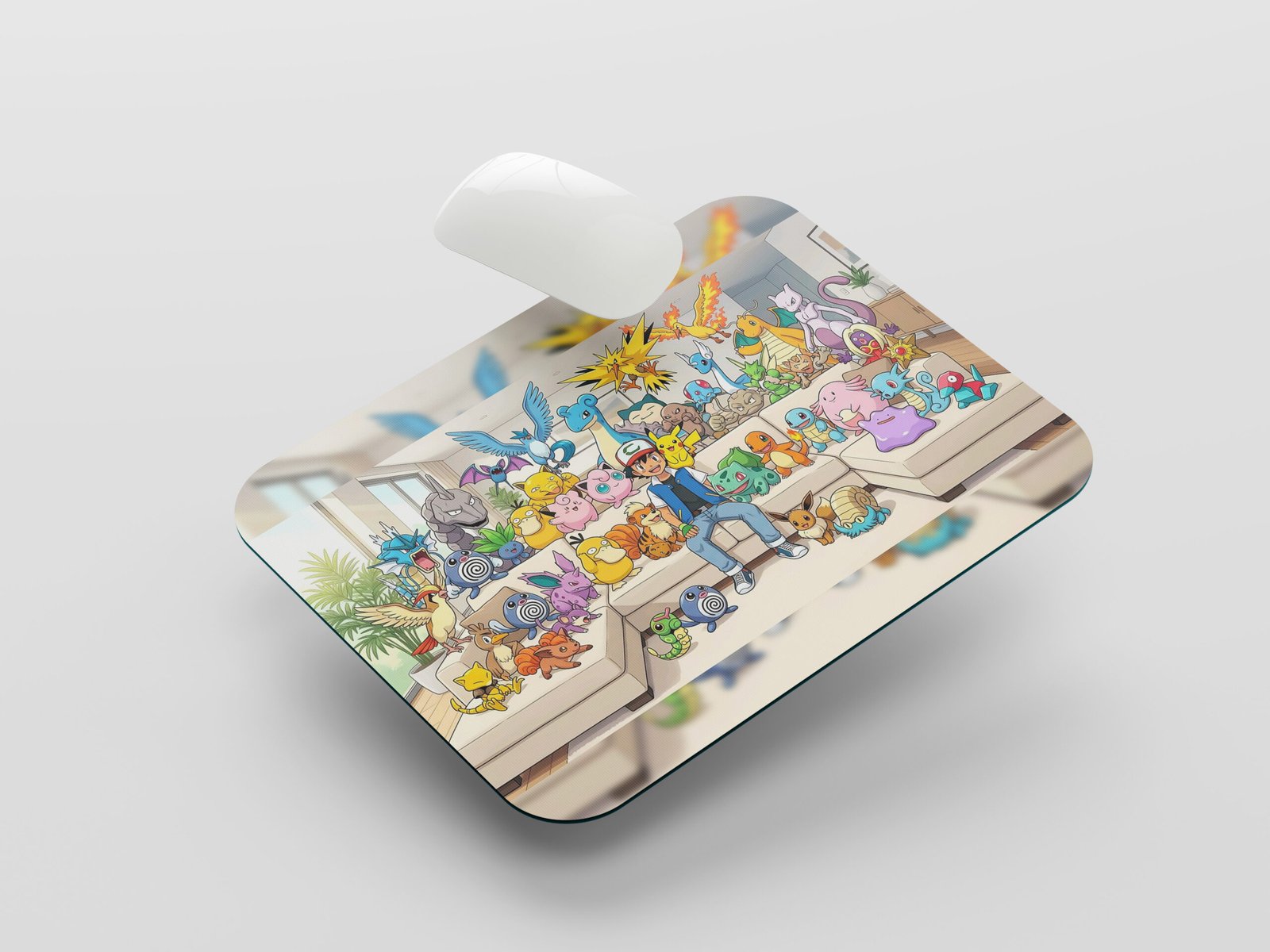 Pokémon Character Collection Mouse Pad | Colorful Anime Gaming Theme Desk Mat for Fans