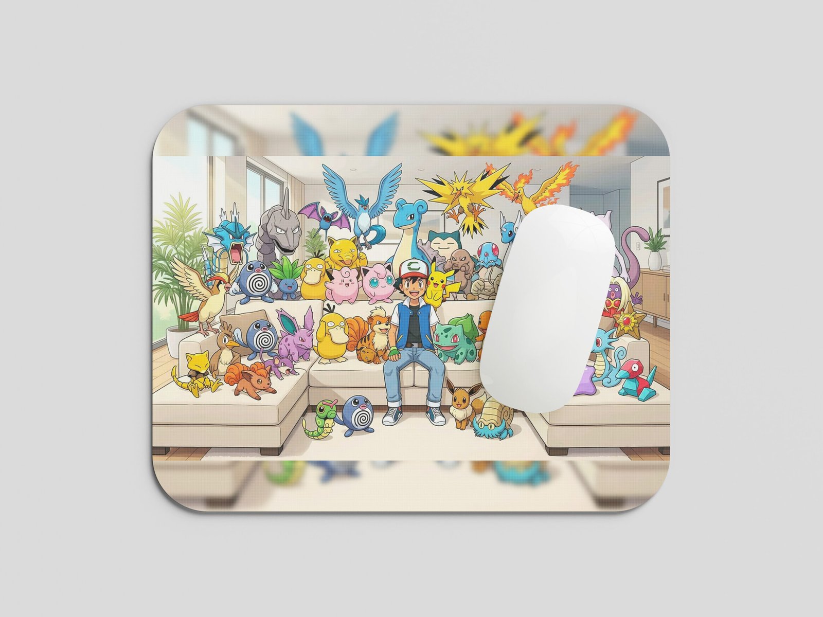 Pokémon Character Collection Mouse Pad | Colorful Anime Gaming Theme Desk Mat for Fans
