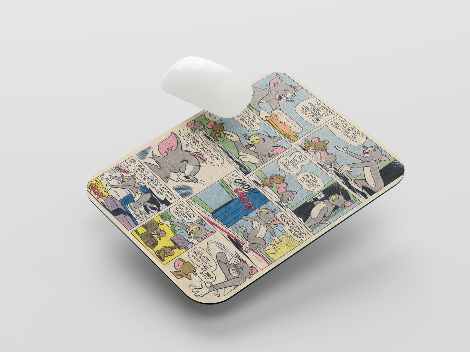 Tom & Jerry Comic Strip Mouse Pad | Vintage Cartoon Comic Design Desk Mat for Fans