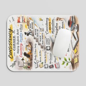 CONSISTENCY Motivation Mouse Pad | Study Productivity Discipline & Success Motivation Desk Mat