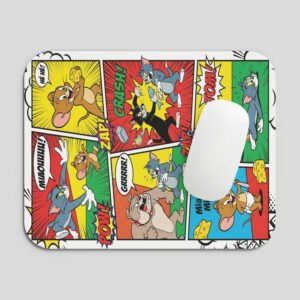 Tom & Jerry Comic Mouse Pad | Colorful Cartoon Comic Strip Design Desk Mat for Fans